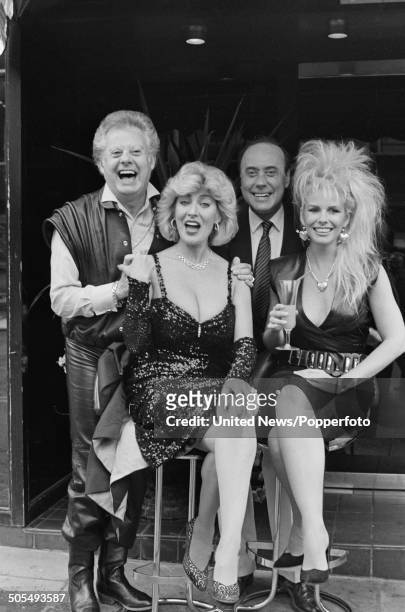 Danny La Rue , Faith Brown, Victor Spinetti and Pamela Stephenson pictured together in London on 15th May 1984.