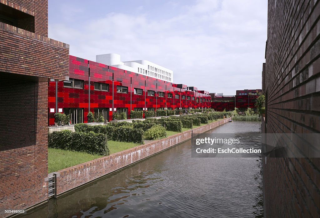 Newly built residential neighborhood in Amsterdam