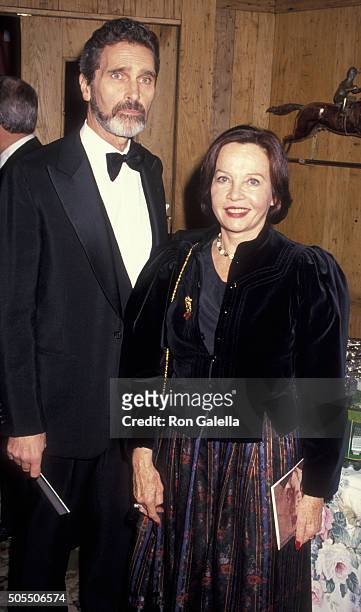 Robert Wolders and Leslie Caron attend 10th Annual Rita Hayworth Alzheimers Disease Benefit Gala on November 3, 1994 at Tavern on the Green in New...