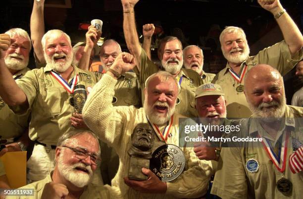 Competitors at the Annual Ernest Hemingway Look-Alike Contest at Sloppy Joe's in Key West, Florida, circa 2010.