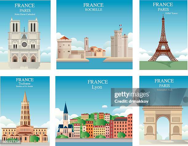 france symbols - triumphal arch stock illustrations