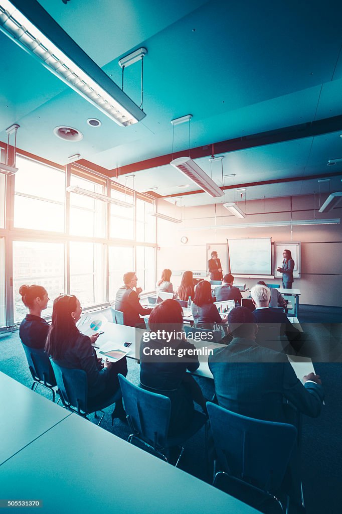 Group of business people, seminar, office, education