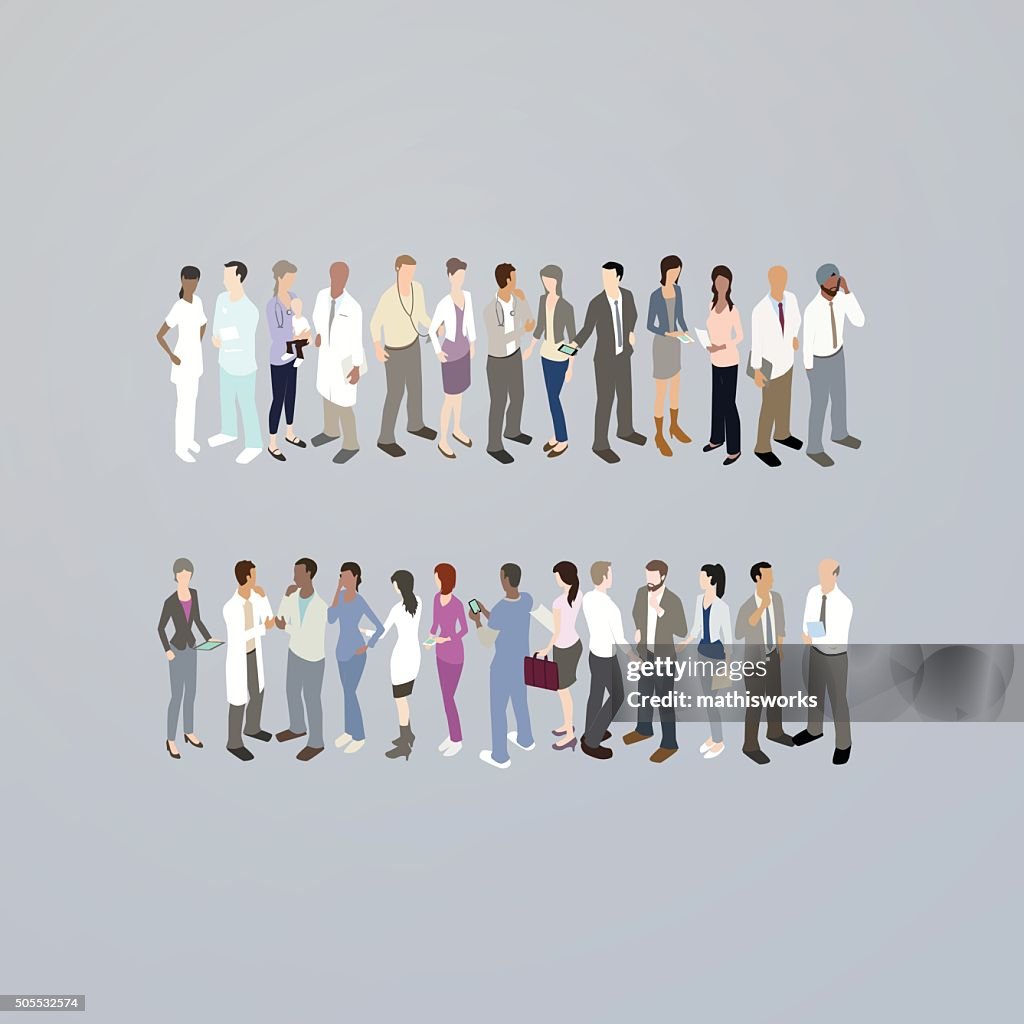 Doctors forming an equals sign