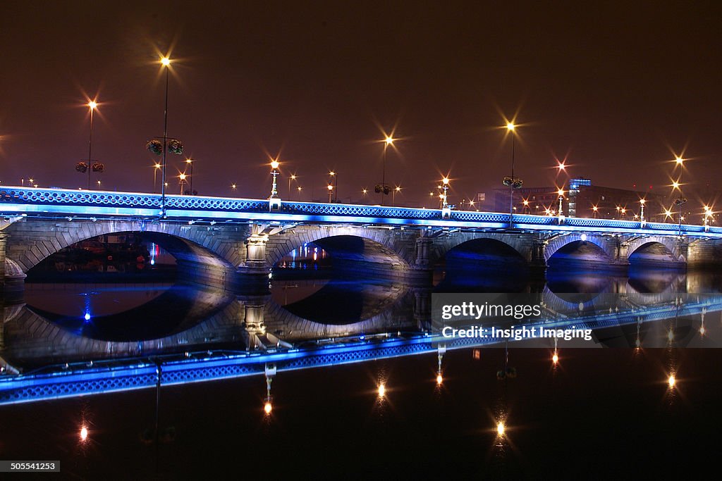 Belfast Northern Ireland Bridge at Night