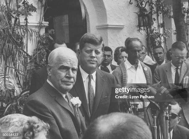 John F. Kennedy and Gov. Luther Hodges of North Carolina after elections.