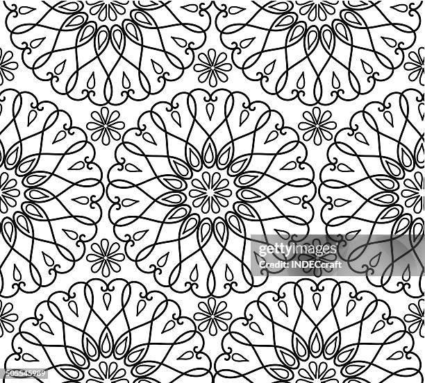 nahtloses design - indian kolam stock-grafiken, -clipart, -cartoons und -symbole