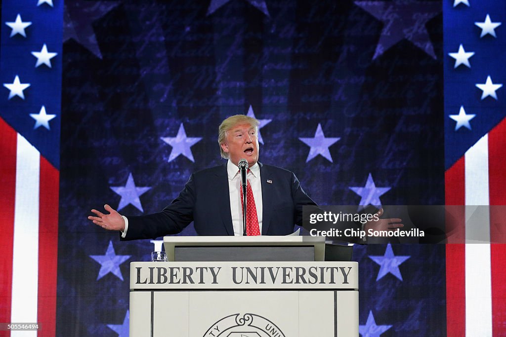 Donald Trump Delivers Convocation At Liberty University