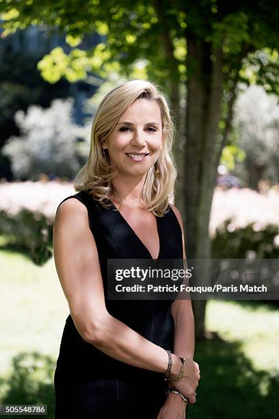 Journalist Laurence Ferrari is photographed for Paris Match on September 3, 2013 in Paris, France.