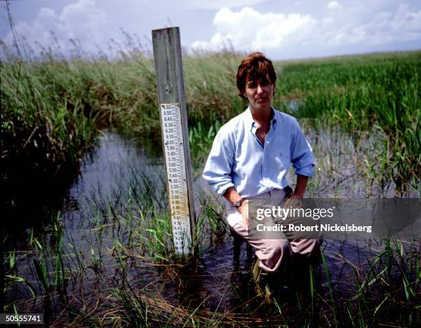 Everglades Foundation chairwoman Mary Barley in wetlands she works to protect, legacy of late husband George, real estate tycoon turned...