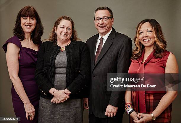 Lois Vossen, series executive producer, Abigail Disney, director, and film subjects Rob Schenck and Lucy McBath of PBS INDEPENDENT LENS' 'The Armor...