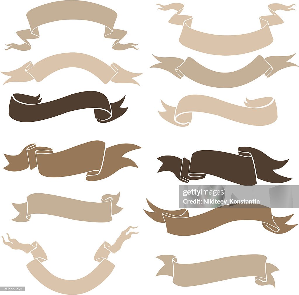 Text Ribbon Deep Vector Set Of Ribbons For Your Text High-Res Vector Graphic - Getty Images