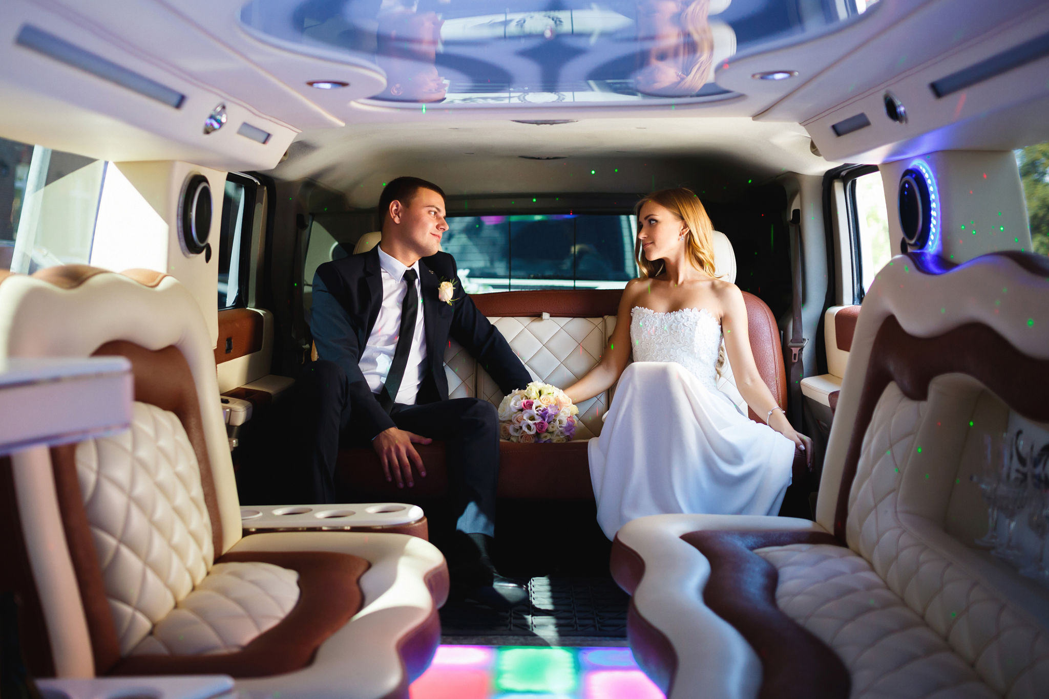 luxury car wedding