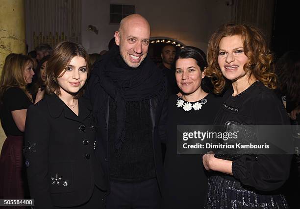 Actress Sami Gayle, TV Personality Robert Verdi, writer Sara Switzer and actress Sandra Bernhard attend Marc Jacobs Beauty Velvet Noir Mascara Launch...