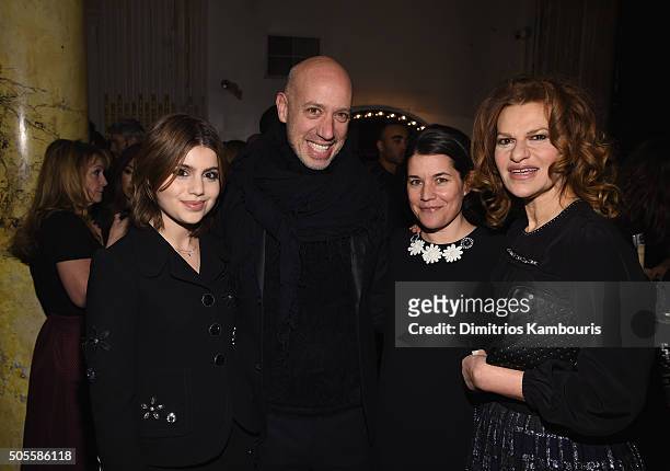 Actress Sami Gayle, TV Personality Robert Verdi, writer Sara Switzer and actress Sandra Bernhard attend Marc Jacobs Beauty Velvet Noir Mascara Launch...