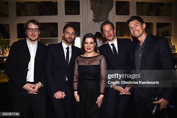 Hugo Scott, Michael Ariano, Maude Maggart, Nick Newbold and Vaughn Vance attend Marc Jacobs Beauty Velvet Noir Mascara Launch Dinner at Hotel Wolcott...