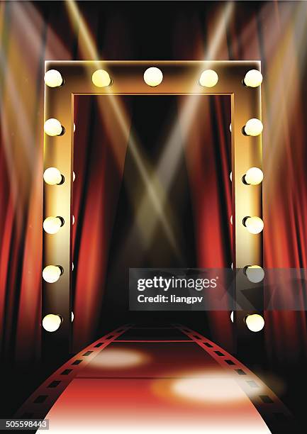 cinema red carpet - red carpet background stock illustrations