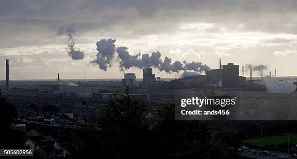 tata steelworks port talbot , wales - port talbot stock pictures, royalty-free photos & images