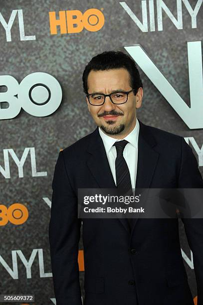 Max Casella attends the "Vinyl" New York Premiere at Ziegfeld Theatre on January 15, 2016 in New York City.