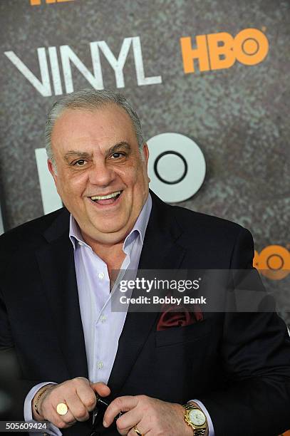 Vincent Curatola attends the "Vinyl" New York Premiere at Ziegfeld Theatre on January 15, 2016 in New York City.