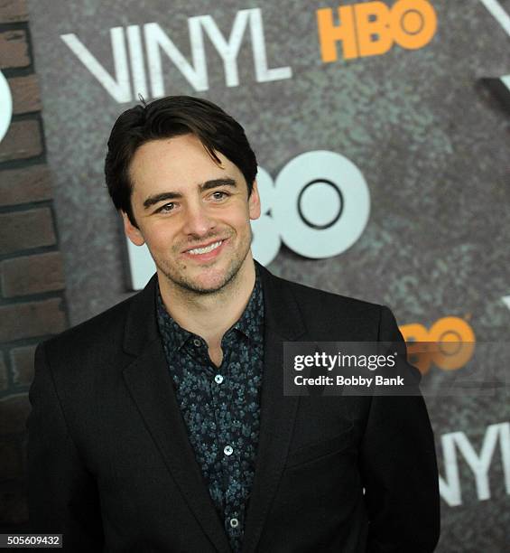 Vincent Piazza attends the "Vinyl" New York Premiere at Ziegfeld Theatre on January 15, 2016 in New York City.