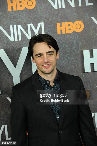 Vincent Piazza attends the "Vinyl" New York Premiere at Ziegfeld Theatre on January 15, 2016 in New York City.