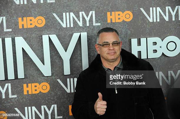 John A Gotti Jr. Attends the "Vinyl" New York Premiere at Ziegfeld Theatre on January 15, 2016 in New York City.
