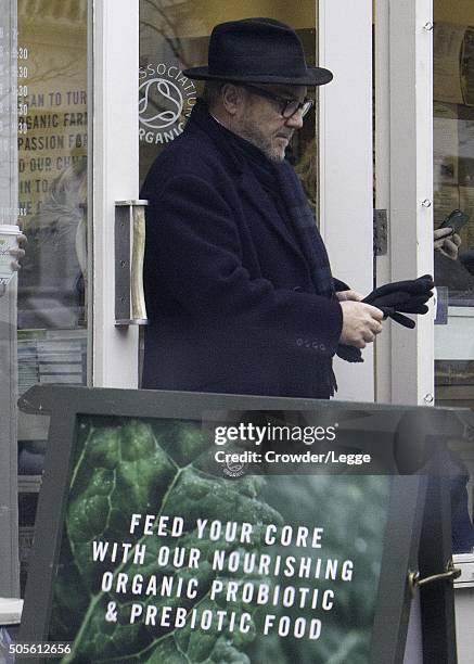 George Galloway seen out with his family on January 17, 2016 in London, England.