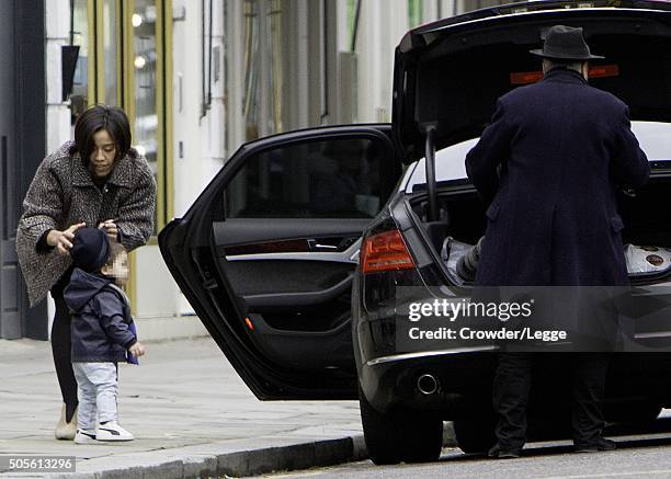 George Galloway seen out with his family on January 17, 2016 in London, England.