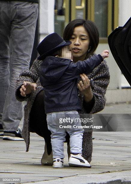 Putri Gayatri Pertiwi seen out with her family on January 17, 2016 in London, England.