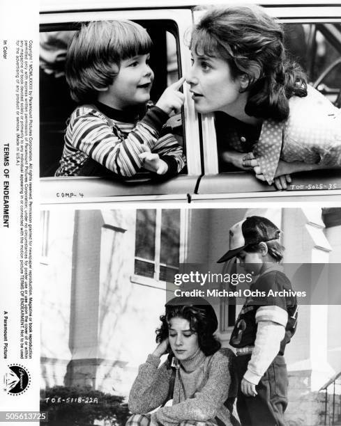 Debra Winger shares a scene with Shane Serwin in a scene from the Paramount Pictures movie"Terms of Endearment", circa 1983.