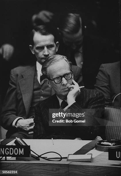 Sir. Pierson Dixon at United Nations security council meeting.