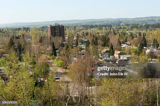 prince george town view - prince george canada stock pictures, royalty-free photos & images