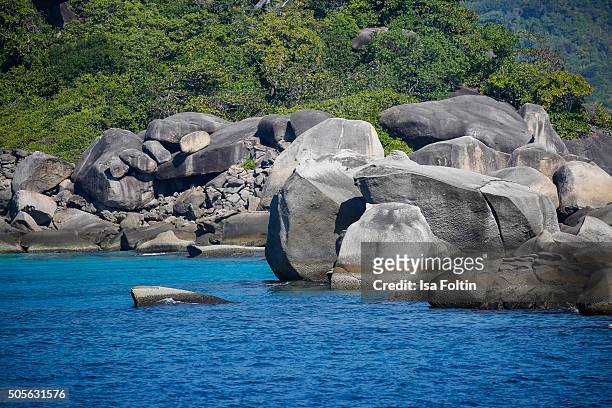 Turtle Rock of Island 9 on January 04, 2015 in Similan Islands, Thailand.