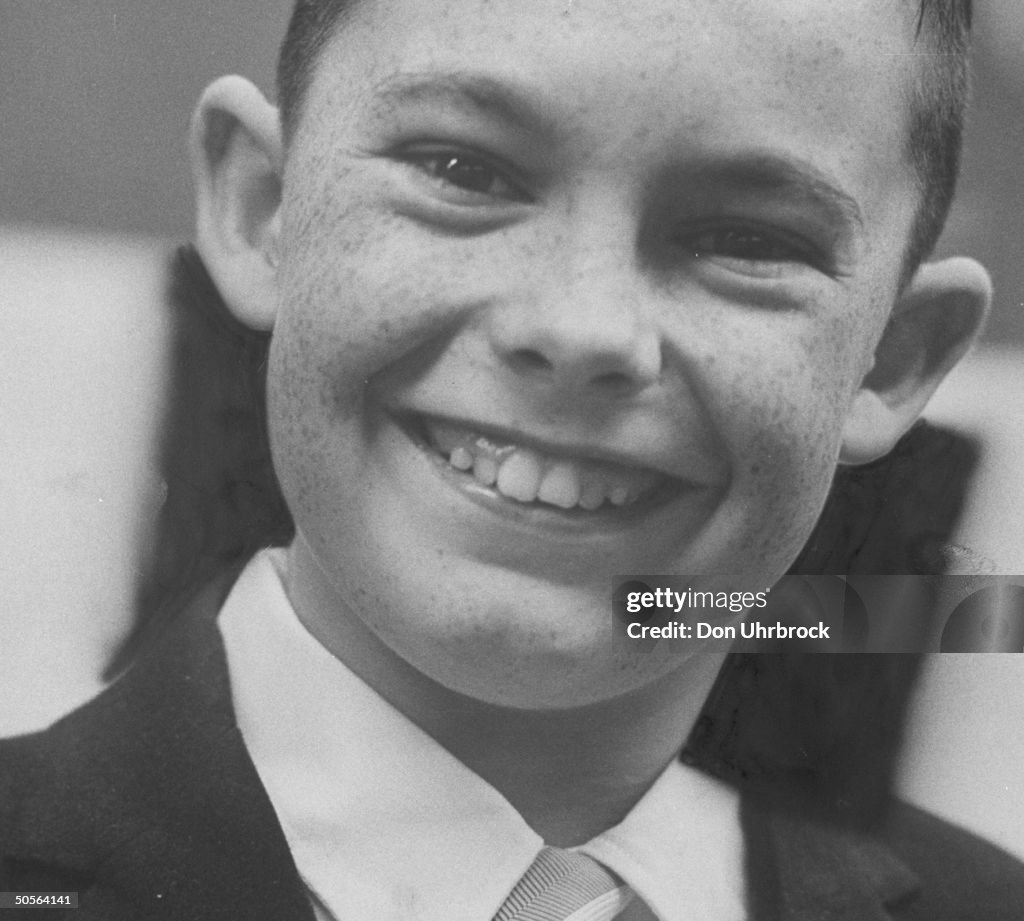 A finalist in the `Smile Contest' for gr