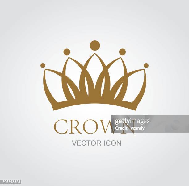 stockillustraties, clipart, cartoons en iconen met crown symbol - kroon hoofddeksel