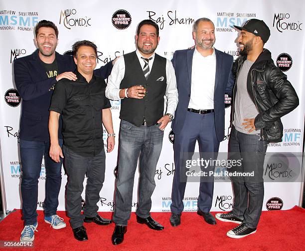 Comedians Adam Ray, Johnny Sanchez , Raj Sharma, Ahmed Ahmed and Tone Bell attend Stand Up To Depression Benefiting The Matthew Silverman Memorial...