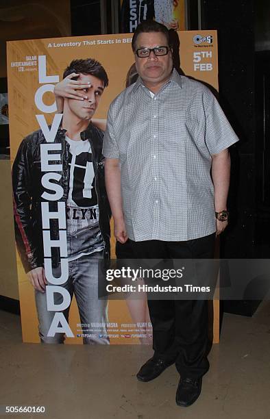 Bollywood filmmaker Ramesh Taurani during the trailer launch of film Loveshhuda on January 6, 2016 in Mumbai, India. Loveshhuda follows two...