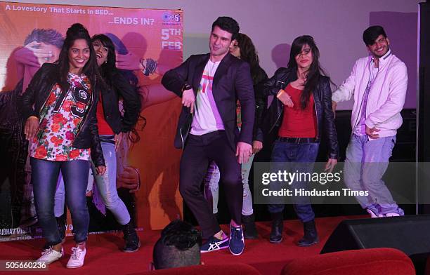 Bollywood actor Girish Kumar Taurani during the trailer launch of film Loveshhuda on January 6, 2016 in Mumbai, India. Loveshhuda follows two...