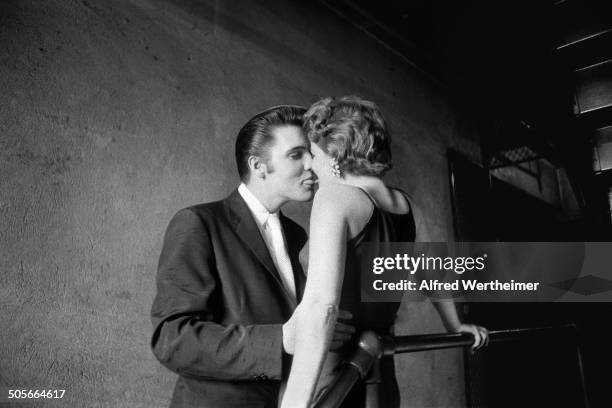 Alfred Wertheimer/MUUS Collection via Getty Images) Backstage at the Mosque Theatre where he was scheduled to perform two shows, American musician...