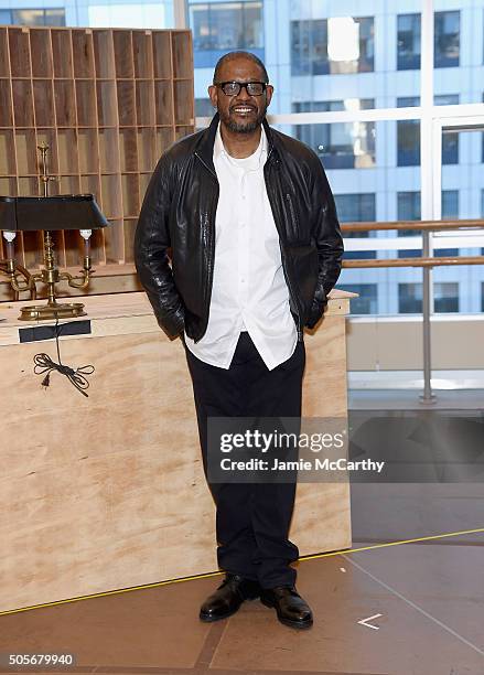 Forest Whitaker attends the "Hughie" Broadway Cast Photocall at The New 42nd Street Studios on January 19, 2016 in New York City.