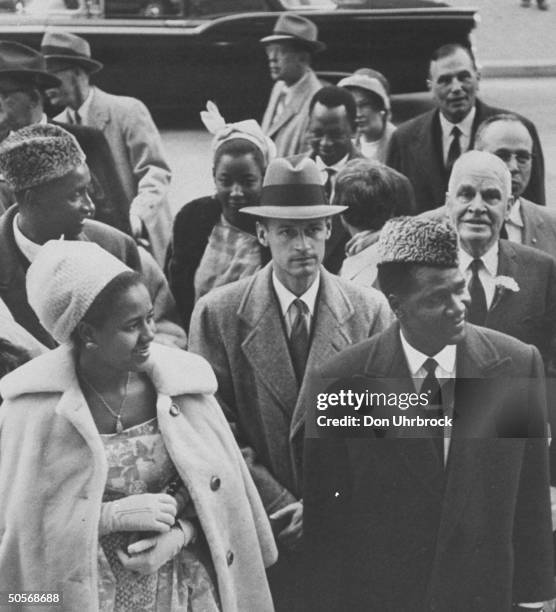 President of the Republic of Guinea Sekou Toure and his wife during a visit to the US.