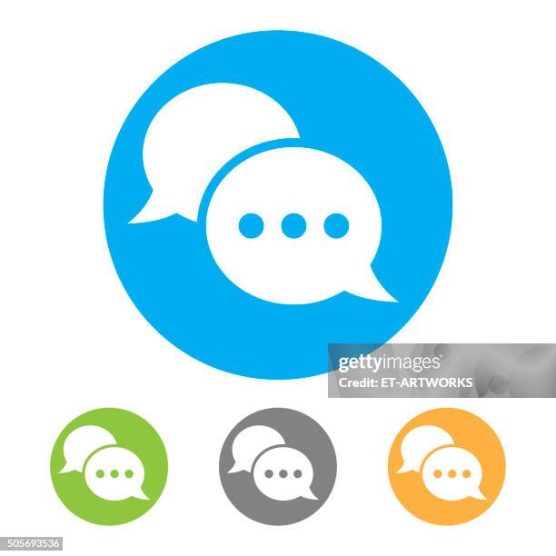 chat icon. vector - streaming service icon stock illustrations