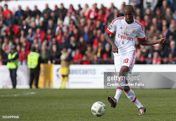 Benfica's midfielder from Brazil Anderson Talisca in action during the Taca da Liga match between Oriental Lisboa and SL Benfica at Estadio...