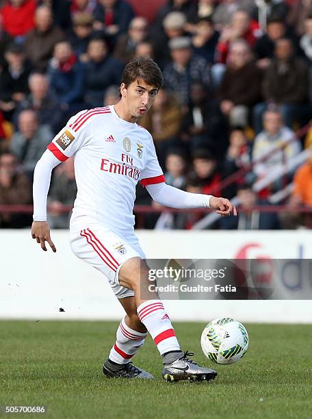 Benfica's midfielder from Serbia Filip Djuricic in action during the Taca da Liga match between Oriental Lisboa and SL Benfica at Estadio Engenheiro...