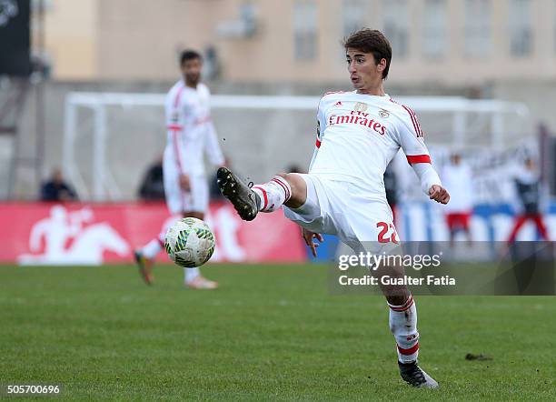 Benfica's midfielder from Serbia Filip Djuricic in action during the Taca da Liga match between Oriental Lisboa and SL Benfica at Estadio Engenheiro...