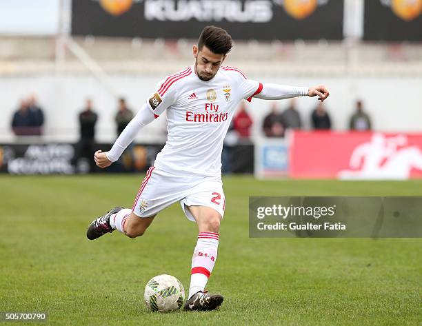 Benfica's midfielder Pizzi in action during the Taca da Liga match between Oriental Lisboa and SL Benfica at Estadio Engenheiro Carlos Salema on...