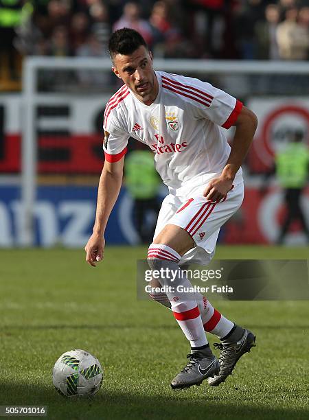 Benfica's midfielder from Greece Andreas Samaris in action during the Taca da Liga match between Oriental Lisboa and SL Benfica at Estadio Engenheiro...