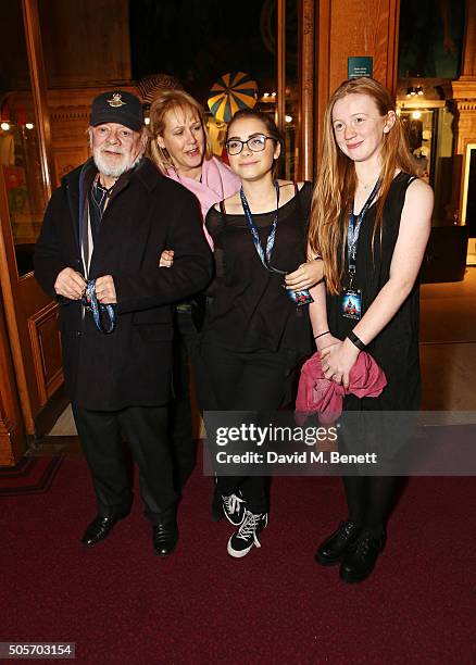 Sir David Jason, Gill Hinchcliffe, daughter Sophie Mae Jason and guest arrive at a VIP performance of "Cirque Du Soleil: Amaluna" at Royal Albert...