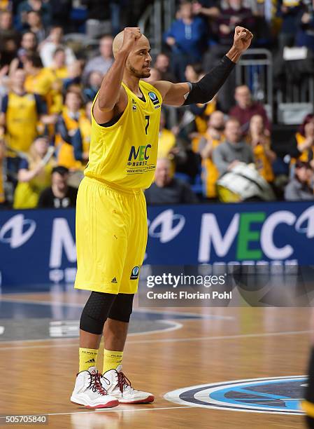 January 19: Alex King of ALBA Berlin during the game between Alba Berlin and Aris Thessaloniki on January 19, 2016 in Berlin, Germany.