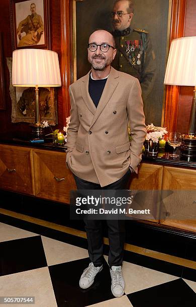 Gianluca Longo attends a dinner in honour of Justine Picardie to celebrate the book 'Dior by Avedon' at the Beaumont Hotel on January 19, 2016 in...